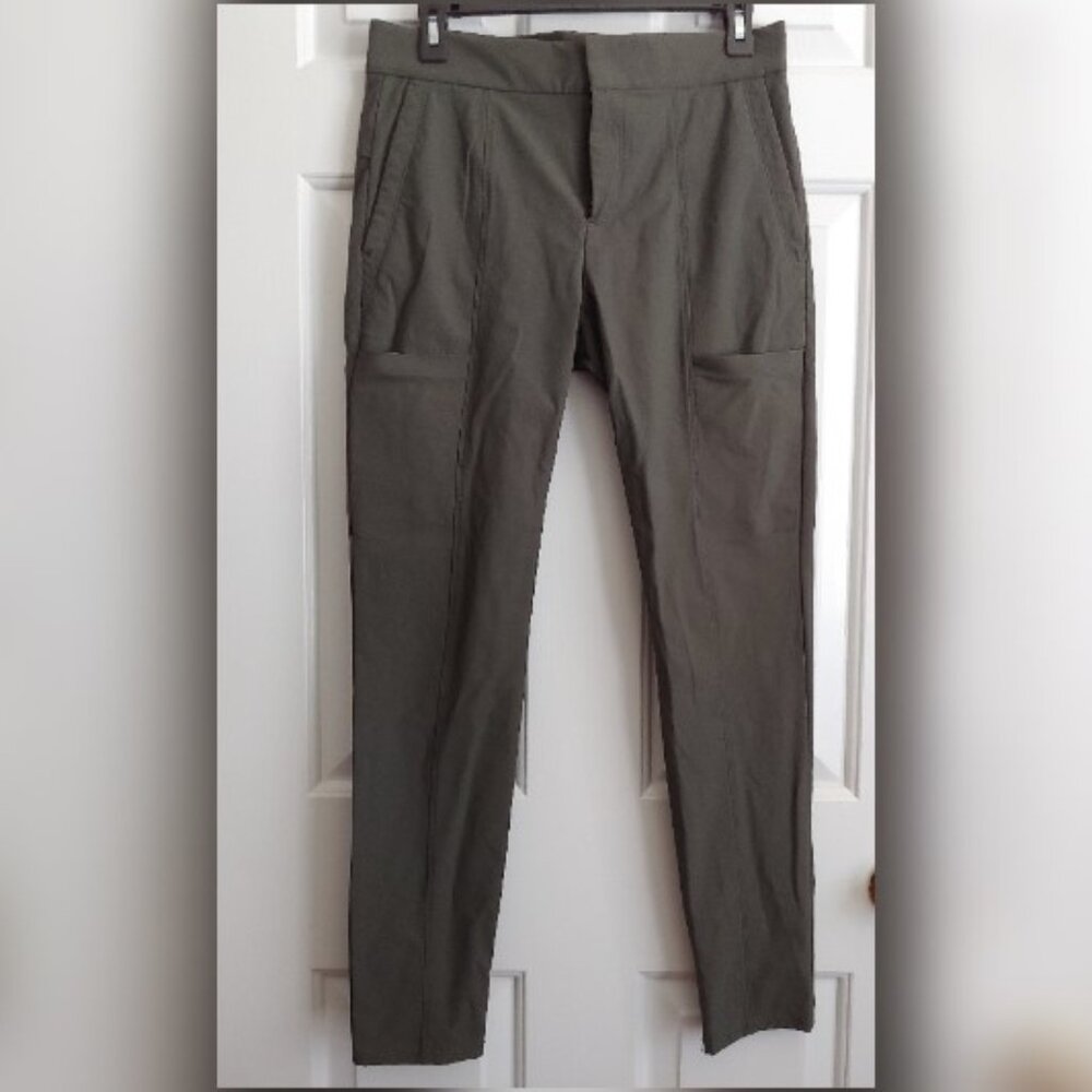 ATHLETA Wander Stash Skinny Pant Olive Green Size 4 - Picture 2 of 13
